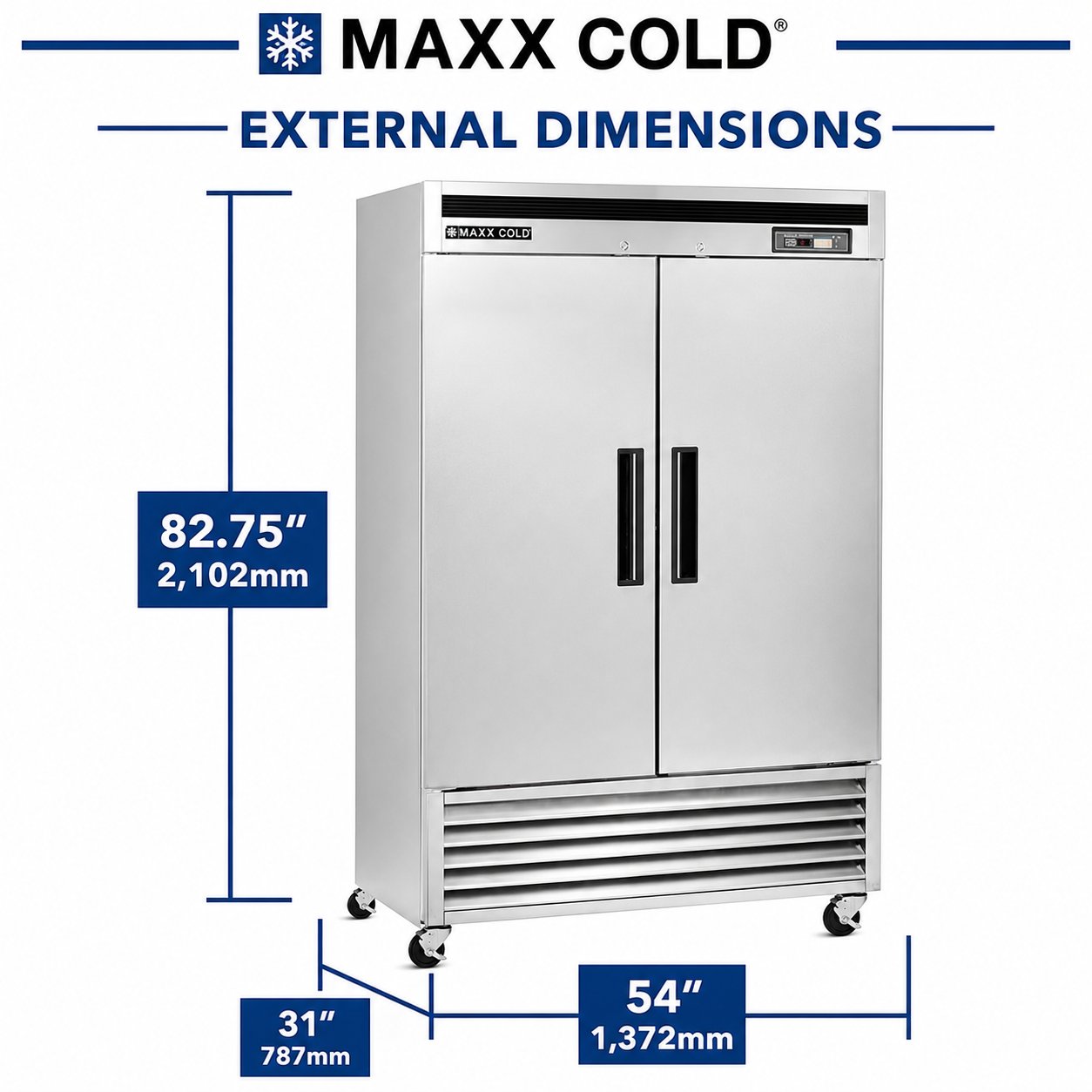 Maxx - Cold 2-Door Commercial Reach-In Refrigerator