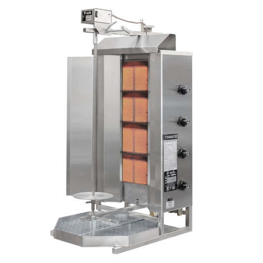 Potis - GD4 Commercial Shawarma Machine & Natural Gas Vertical Broiler (154 lb Capacity)