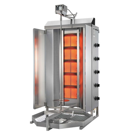 Potis - GD5 Commercial Shawarma Machine & Natural Gas Vertical Broiler (264 lb Capacity)