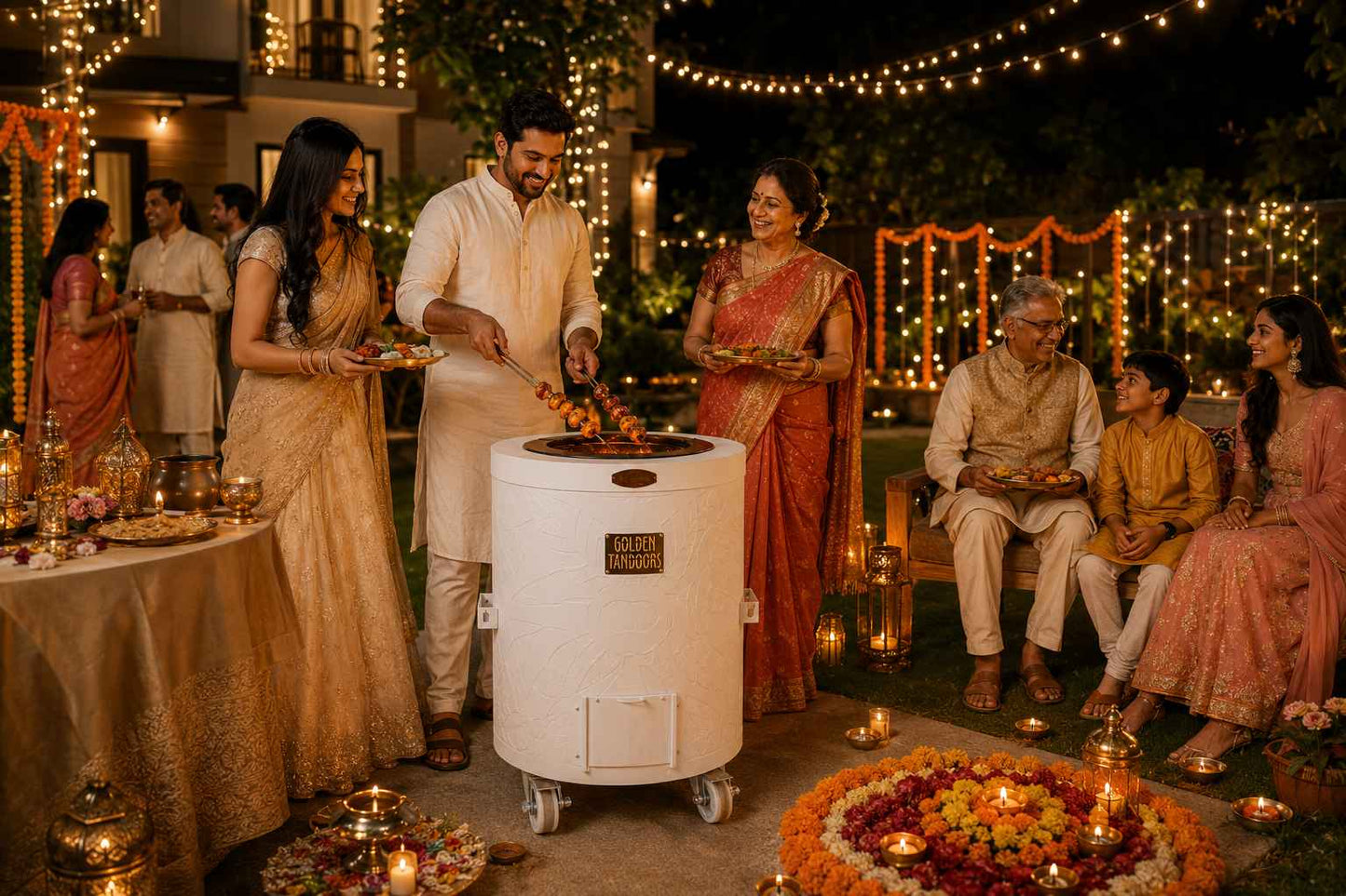 Golden Tandoors - Designer Medium Tandoor Oven (White)